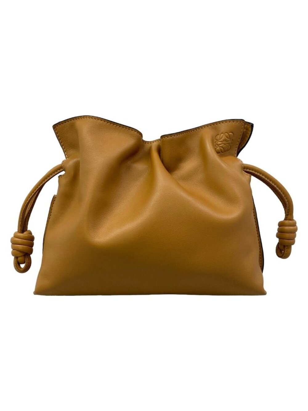 Loewe Clutch Flamenco Mini Brown Leather